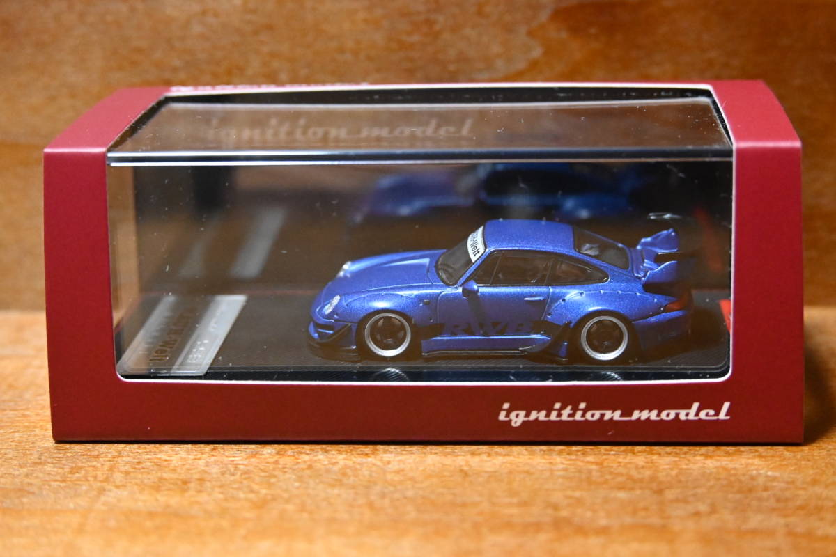 ◆ignition model 1/64 RWB 993 Matte Blue Metallic◆イグニッションモデル ポルシェ マットブルーメタリック◆IG2150_画像1