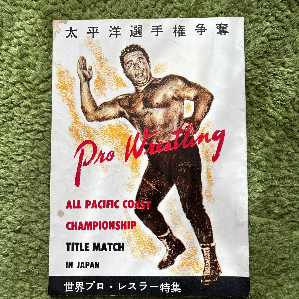 激レア! 日本プロレス　力道山時代1954年8月 太平洋選手権争奪パンフレット_画像1