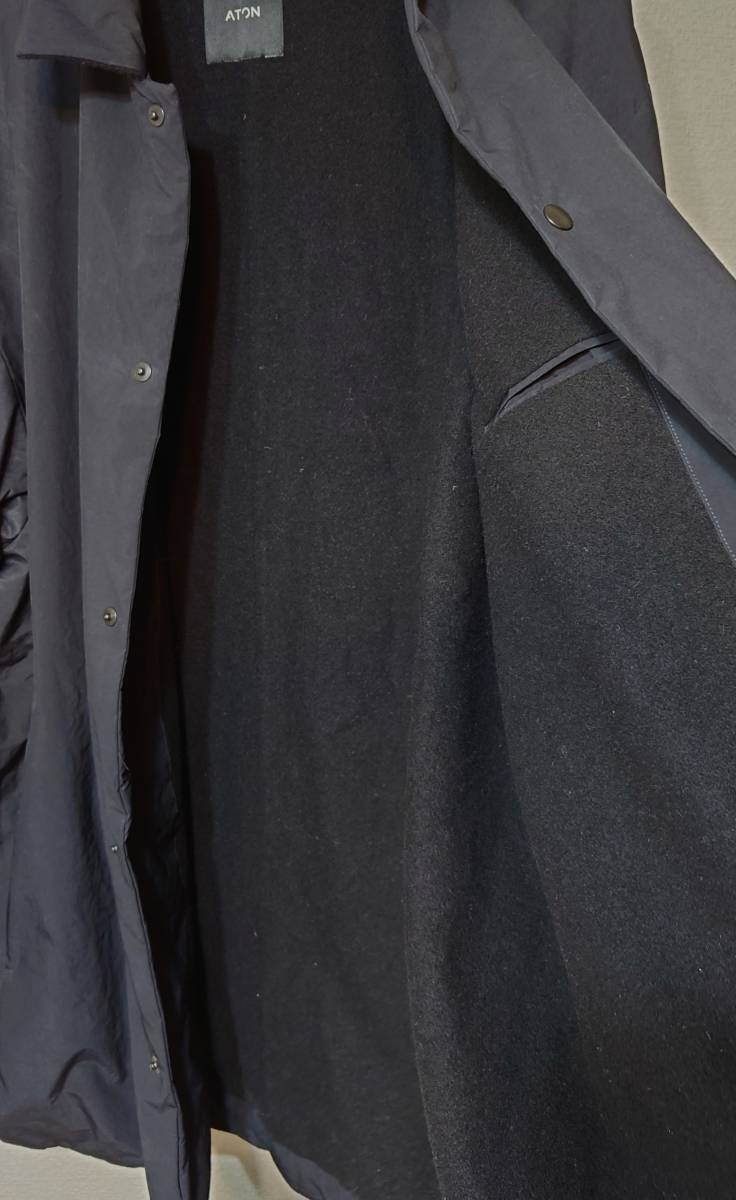 定価 6 4万 ATON エイトン 21AW asako nylon long coach jacket 定価 6 4万 ATON エイトン 21AW asako nylon long coach jacket