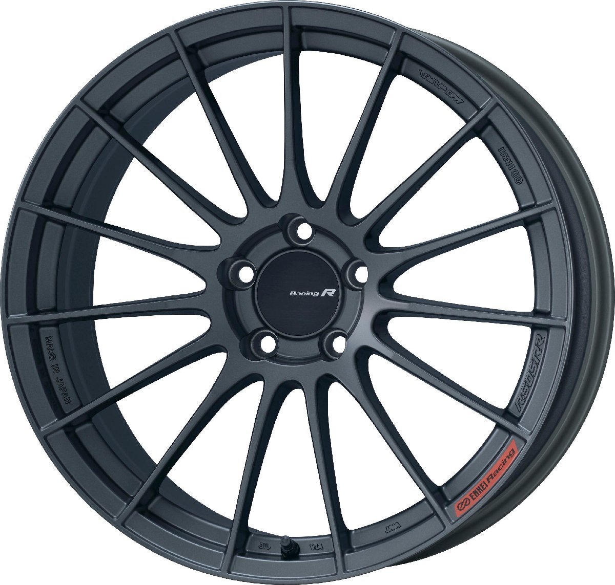 新品2本価格 エンケイ ENKEI RS05RR 19x9.5J+45 (ET45) 5穴 PCD 114.3 Matte Dark Gunmetallic (ガンメタ)の画像1