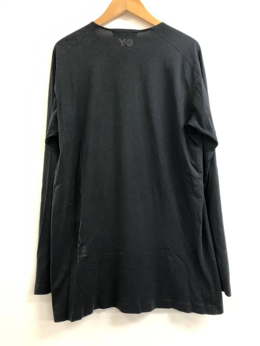 □Y-3 adidas/YOHJI YAMAMOTO 長袖Tシャツ S(175/92A) 黒 ワイスリー メンズ BS3395 16C001 ロンT 複数落札同梱OK B231103-305_画像2