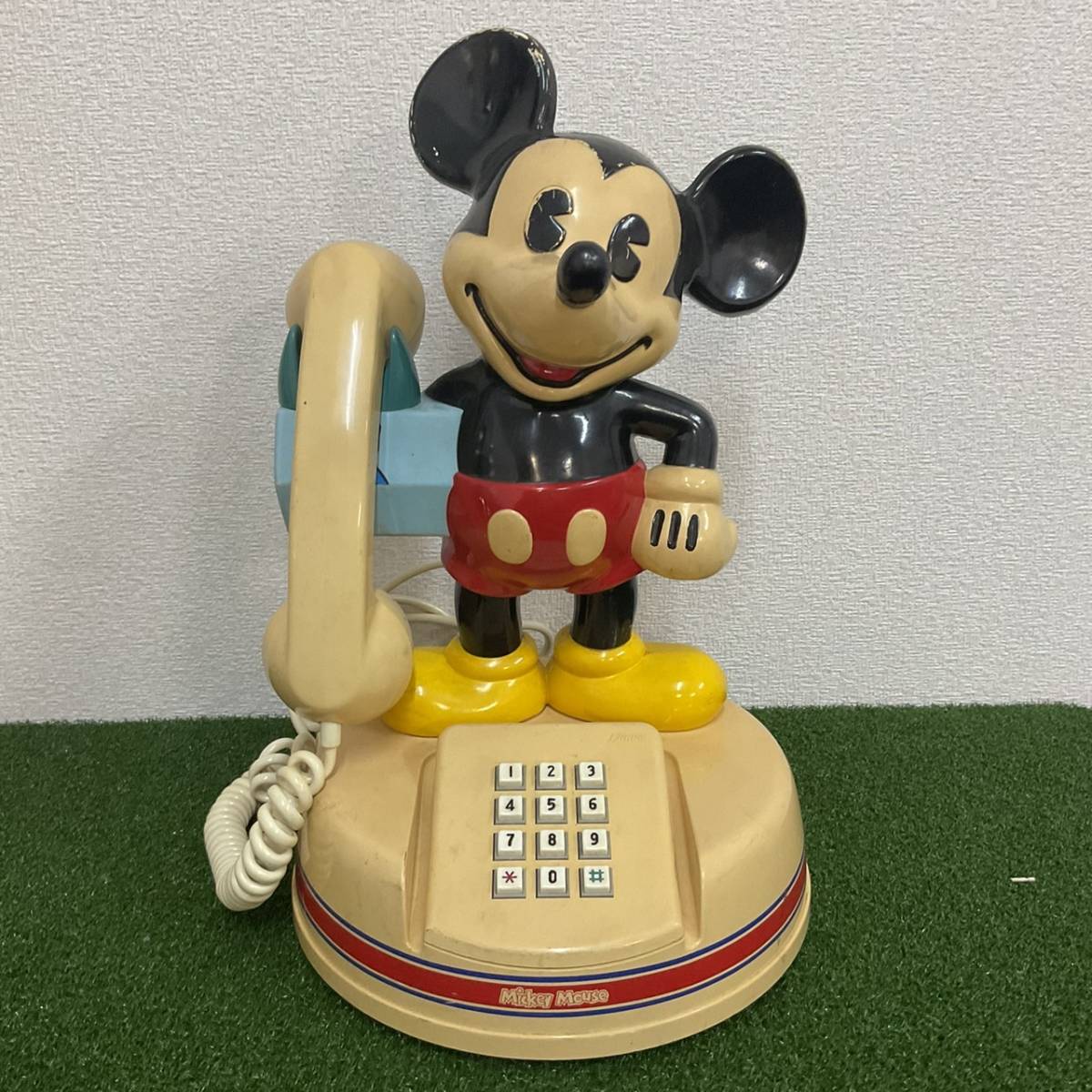 美品 Disney ミッキーマウス ダイヤル式 電話機 ２台 セット DK-641 I/IP 神田通信工業昭和 57年 製 昭和 レトロ ディズニー_画像6