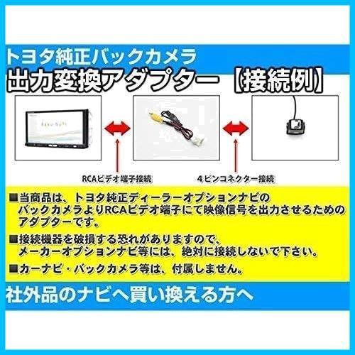 純正 4ピン 流用キット → バックカメラ RCA 対応 変換 トヨタ/ダイハツ/イクリプス 純正ナビ用のバックカメラを社外カーナビへ接続出来る_画像3