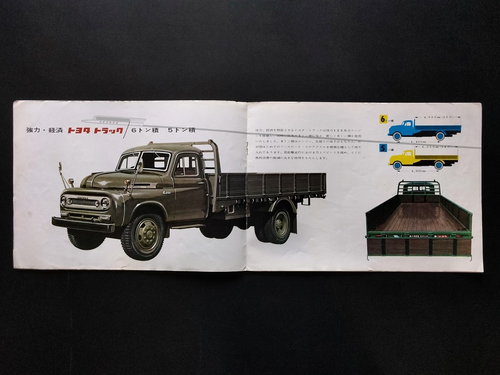 古い トヨタ トラック FA80 FA95型 5トン/6トン積 昭和30年代 当時物カタログ！☆ TOYOTA TRUCKS ダンプ タンクローリー 絶版 旧車カタログ_画像5