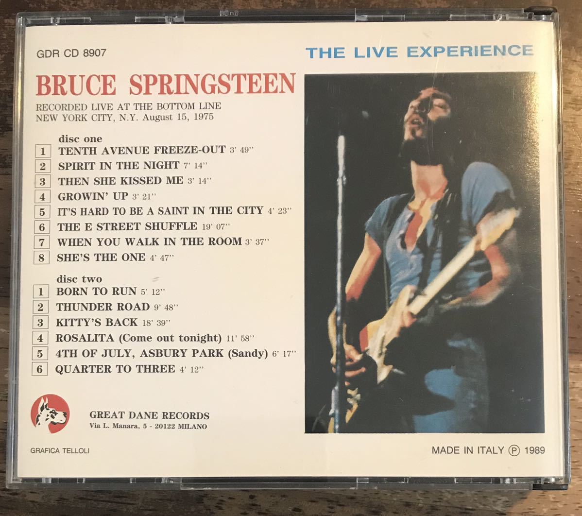Bruce Springsteen / ブルーススプリングスティーン/ Live At The Bottom Line / Soundboard / 2CD / Great Dane Records / 歴史的名盤_画像2