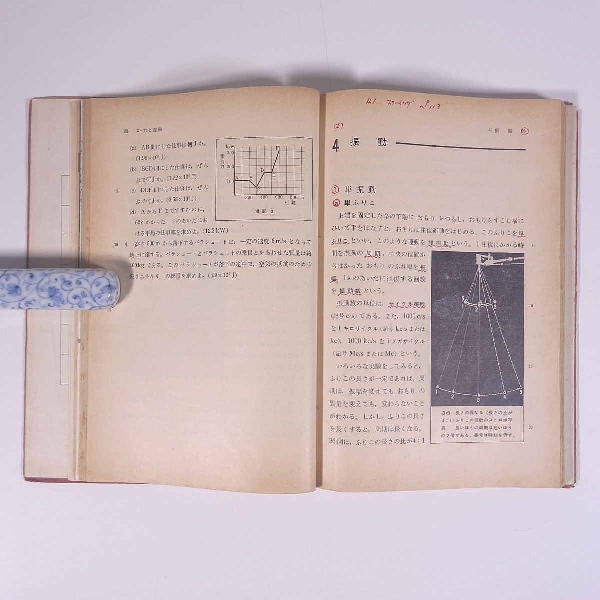 物理A 文部省検定済教科書 高等学校用 東京書籍株式会社 1966 単行本 高校 教科書 物理 ※書込あり_画像8