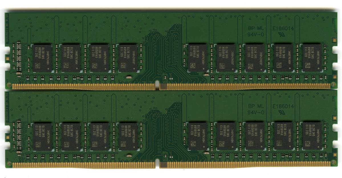 【ECC UDIMM】DDR4-2666、16GBの2枚セットで32GB、中古　　 ECC Unbuffered　AD4E2666316G19-BSSC　Z2 G4で動作確認済み　_画像2