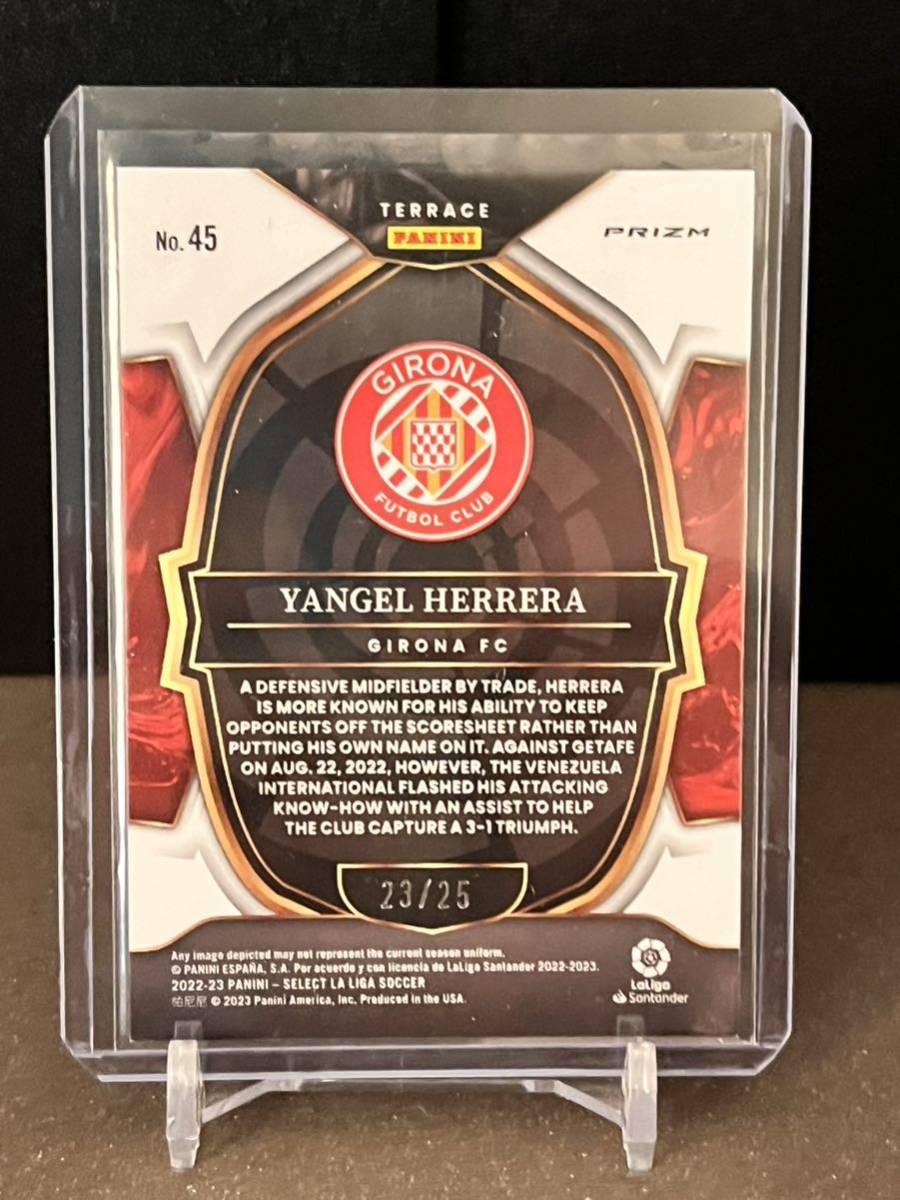 25枚限定 2022-23 Panini Select ZEEBRA Yangel Herrera ヤンヘル・エレーラ ジローナ Girona_画像2