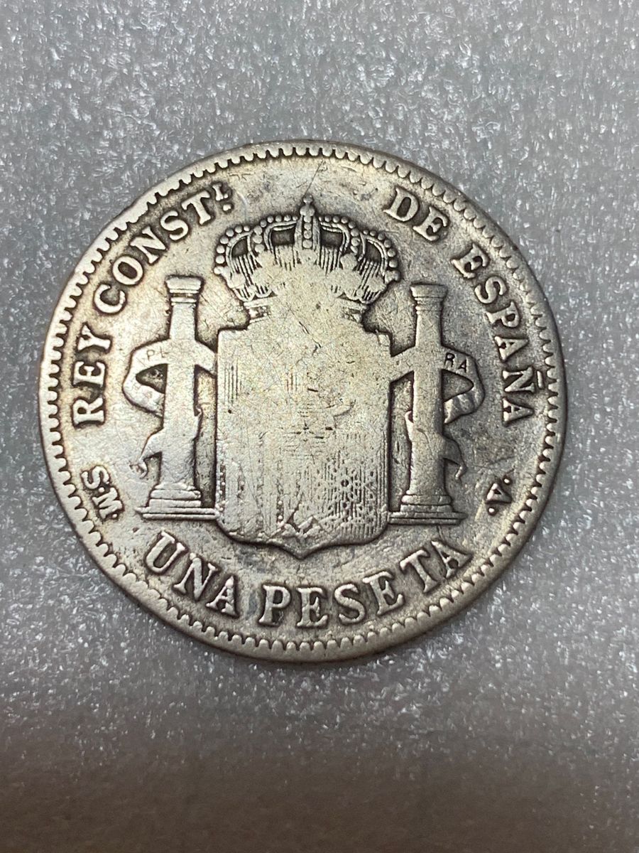 スペイン　1ペセタ(アルフォンソ13世) 銀貨　1900年　貴重