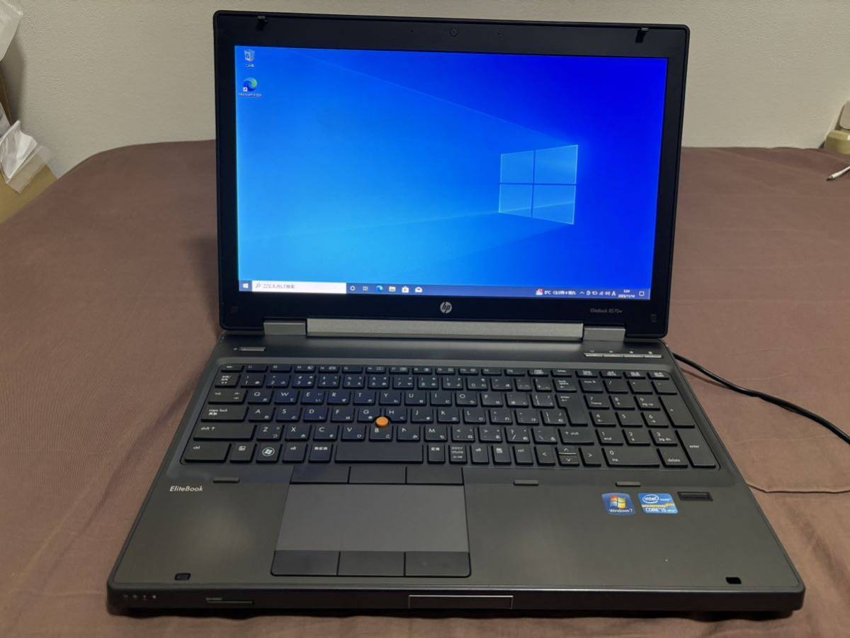 ★極美品★HP 8570w★Core i5 3320M 2.6GHz RAM8G SSD240G DVDマルチ 15.6WXGA　Windows10_画像2