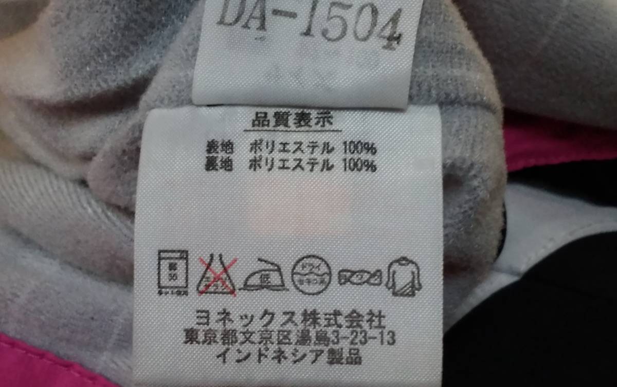 yonex ヨネックス ヒートカプセル ジャケット SIZE:L 黒 ピンク系 送料510円～_画像9