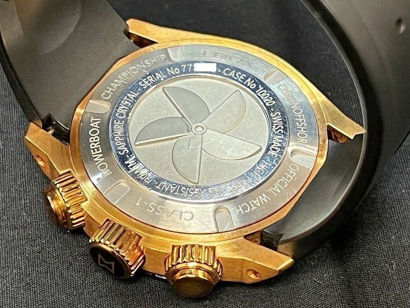 EDOX エドックス CLASS 1 クロノオフショア ビックデイト ケースナンバー：10020　腕時計 電池式 クオーツ式_画像8