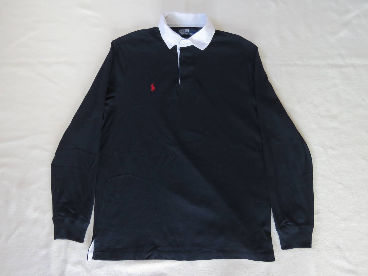 ポロ ラルフローレン　ビームス別注　ラガーシャツ　ラグビー　ミラー　ポニー刺繍　ネイビー　BEAMS LIMTED　Polo Ralph Lauren　M