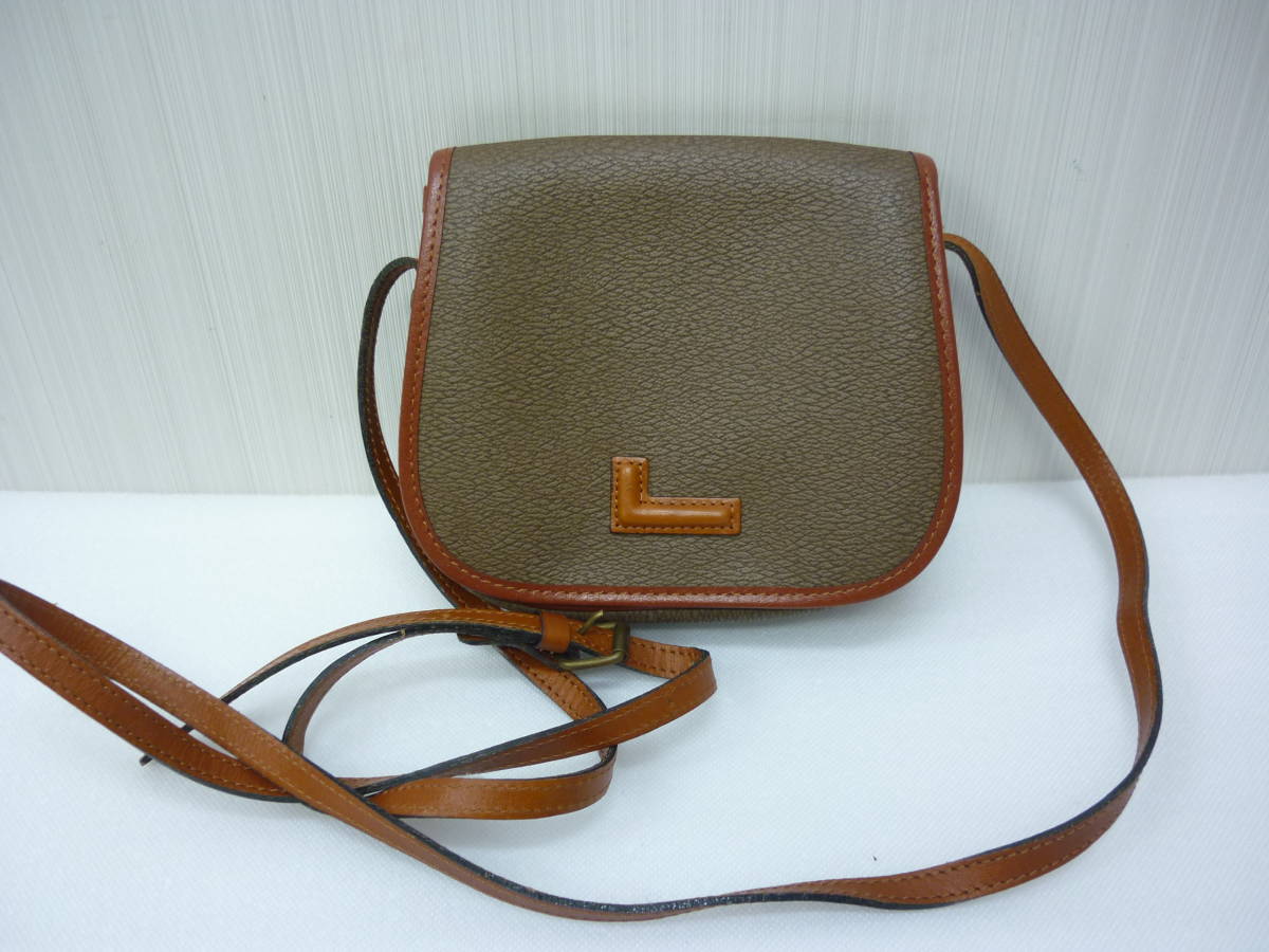 LANCEL ランセル ポシェット ミニバッグ ショルダー ブラウン系 ●③_画像1