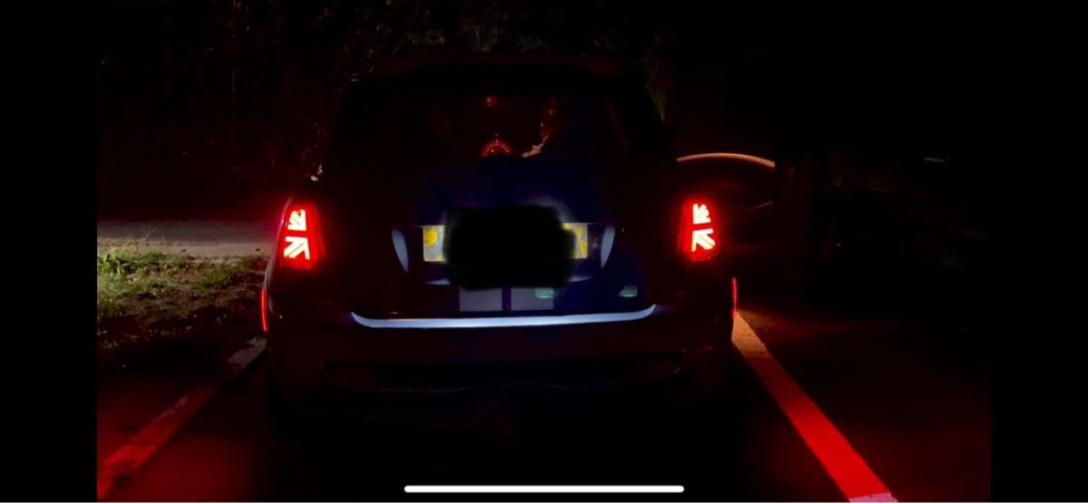 点灯確認画像有 BMW MINI ミニ R56 前期 ユニオンジャック LED テールランプ テールライト_画像3