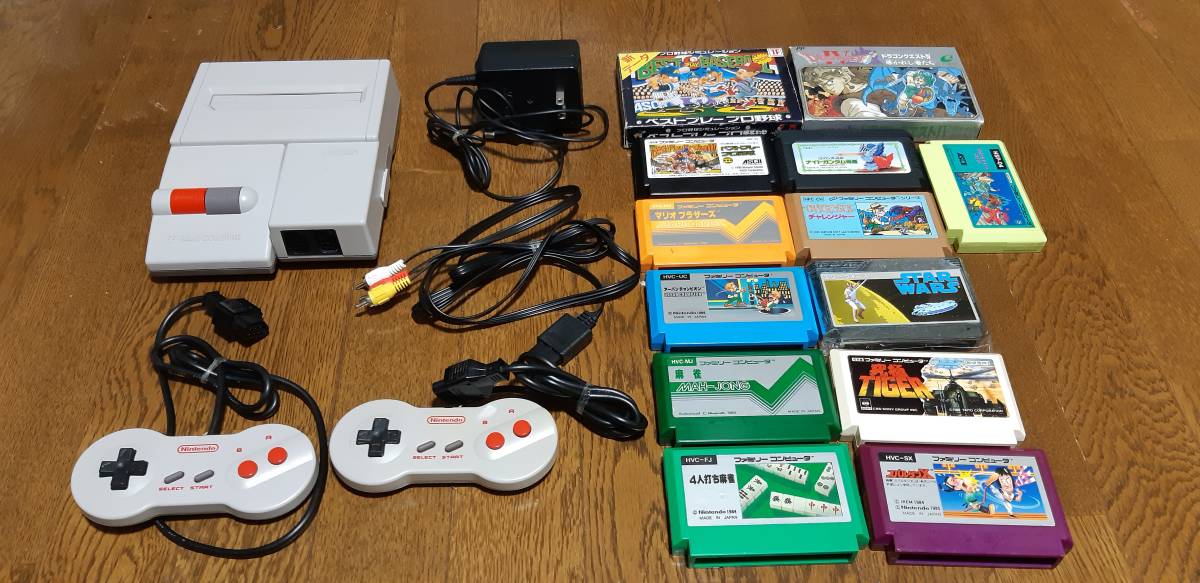 中古 ニューファミコン NEWファミコン 本体 動作確認済 オマケ ソフト