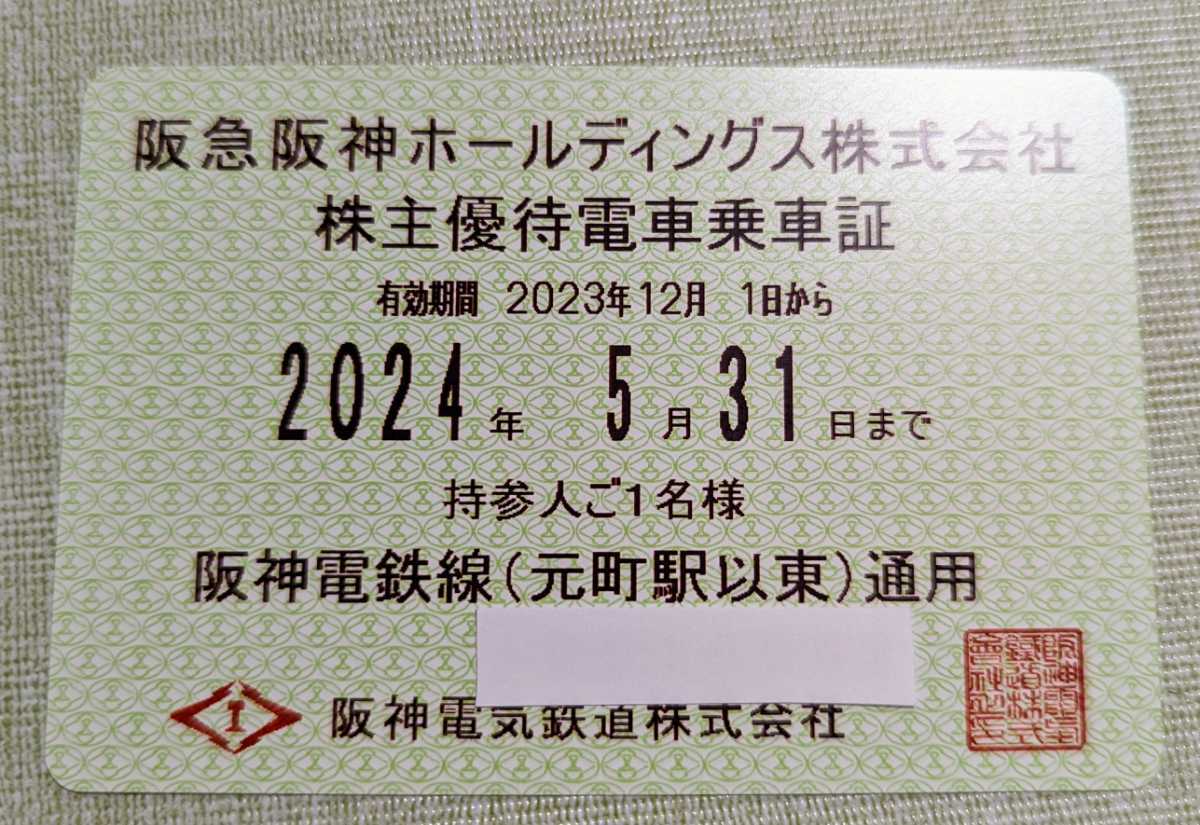 阪急阪神ホールディングス株式会社　株主優待乗車証　(阪神電鉄)_画像1