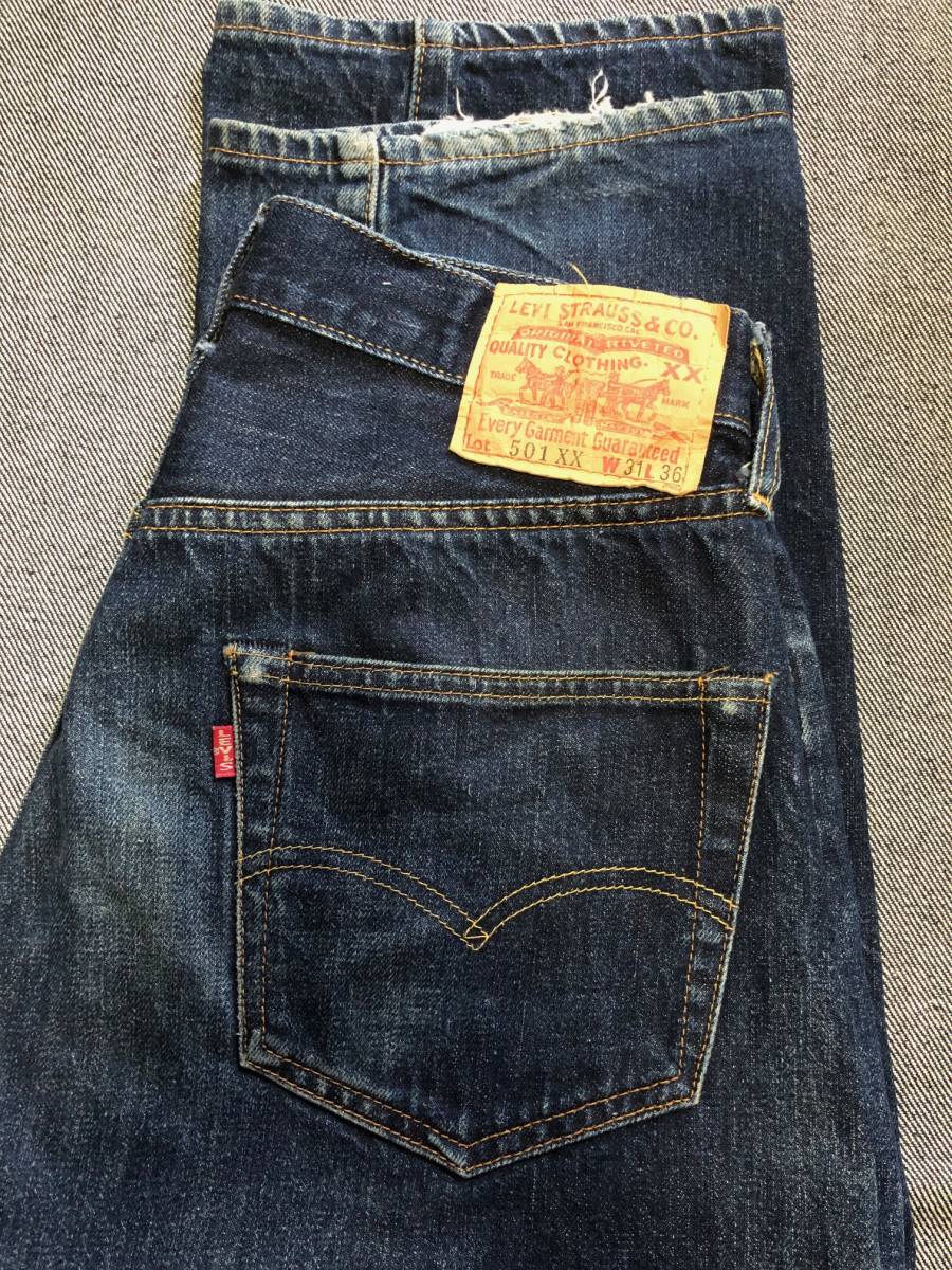 復刻LEVIS リーバイス501XX 刻印555 バレンシア工場 アタリ抜群！濃紺！W31インチ BIGE [ヴィンテージ501XX好きにも！_画像1