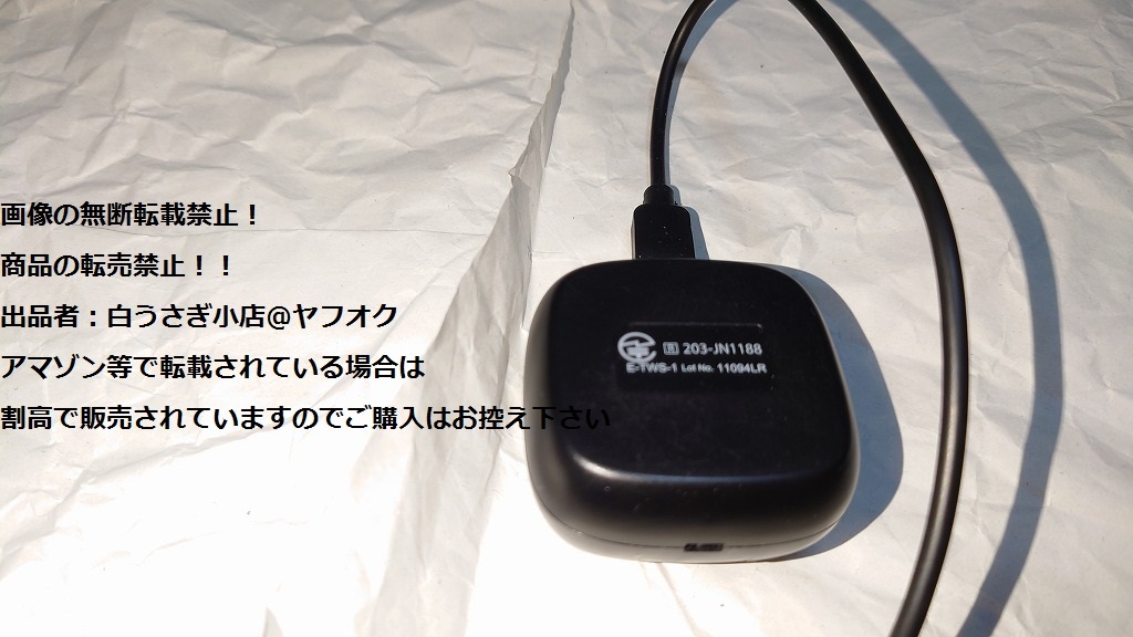 ワイヤレスイヤホン　充電器のみ　USB　黒色　ブラック　E-TWS-1　DAISO＠ヤフオク転載・転売禁止_画像4