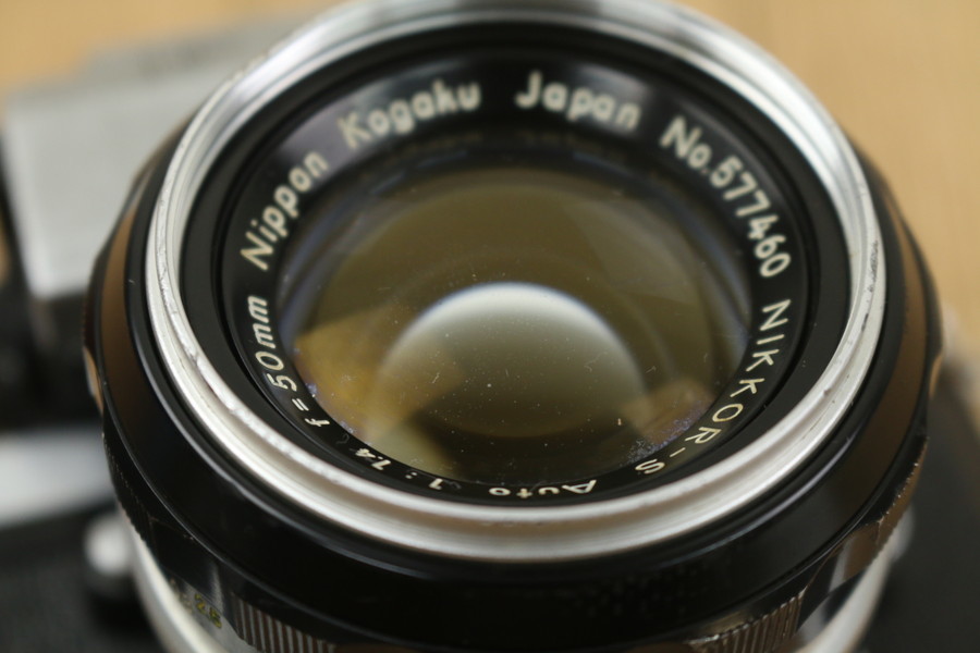 【ニコン】（Nikon F FTNファインダー）フィルムカメラ　Nikkor-s Auto 1:1.4 f=50mm　管ざ9652_画像2