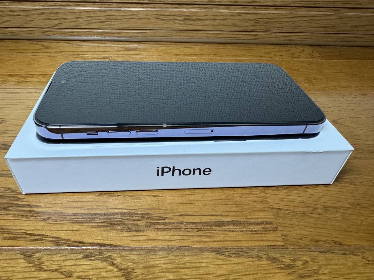 iPhone14 promax 256G SIMフリー　Apple Store一括購入品　ディープパープル ワンオーナー_画像6