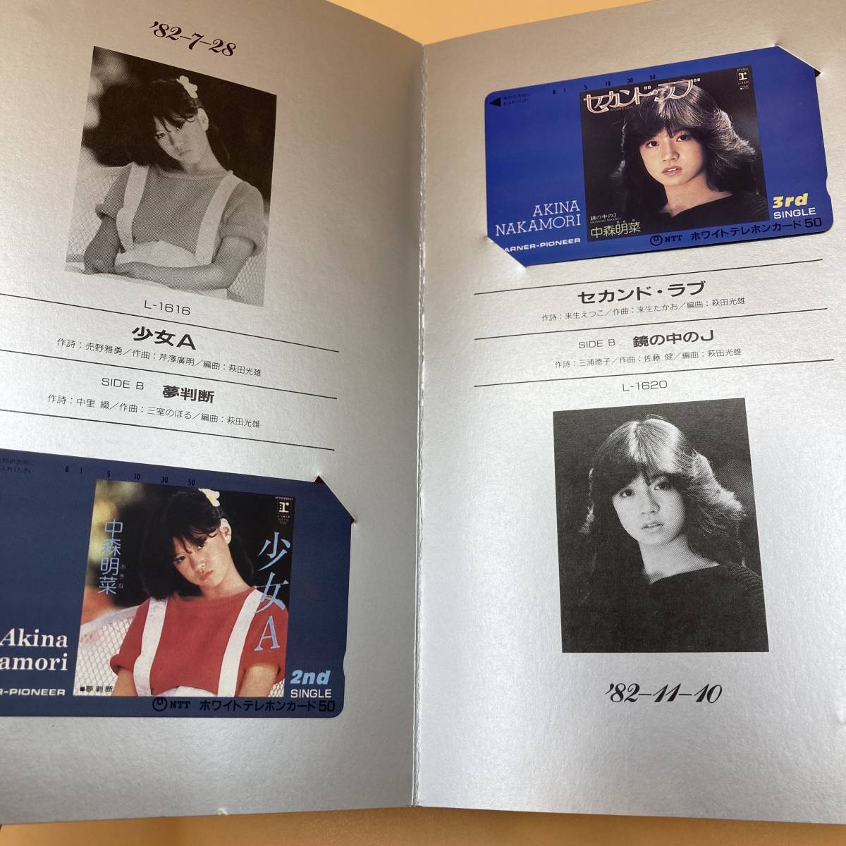 2347】AKINA NAKAMORI 中森明菜 Card Exhibition1982-1987 50度×18枚