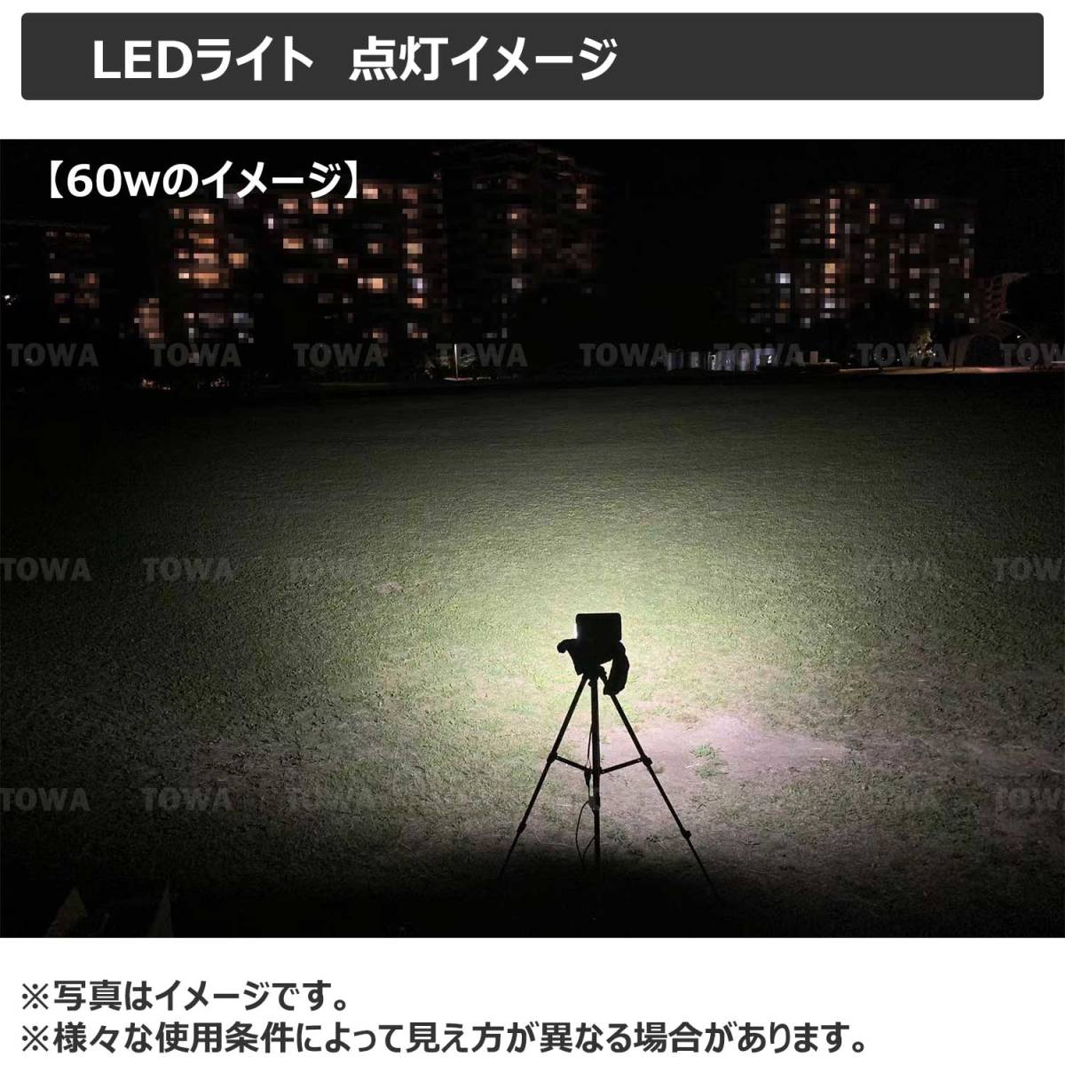 0606-60w led作業灯 60w 投光器 12v24v 集魚灯 LED投光器 ワークライト バックランプ 除雪機 トラック 船 デッキライトライト フォグランプ_画像6