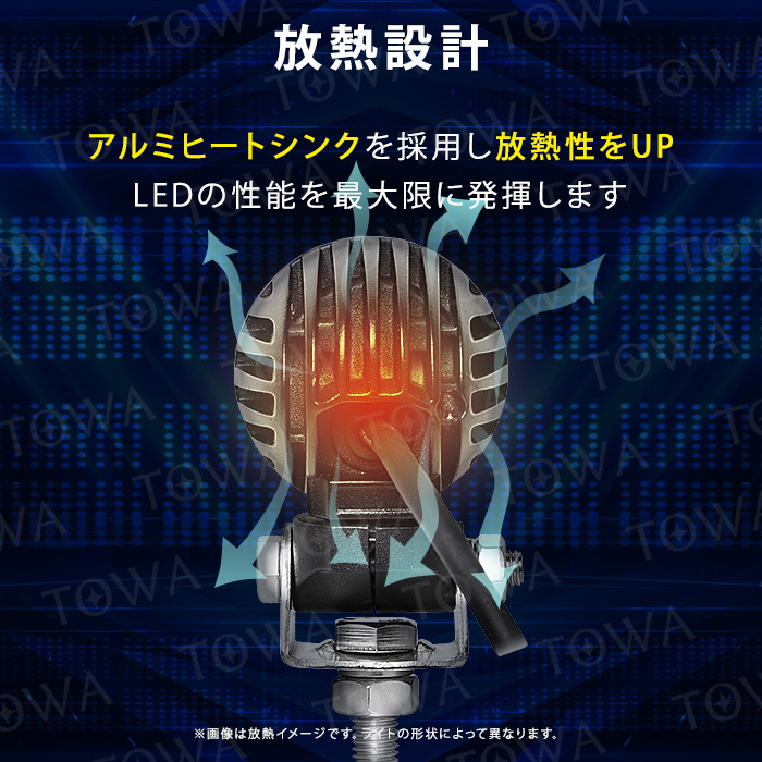0701-10w【10個】LEDワークライト 丸型 LED作業灯 12v24v 10w 狭 0701-10w【10個】LEDワークライト 丸型 LED作業灯 12v24v 10w 狭