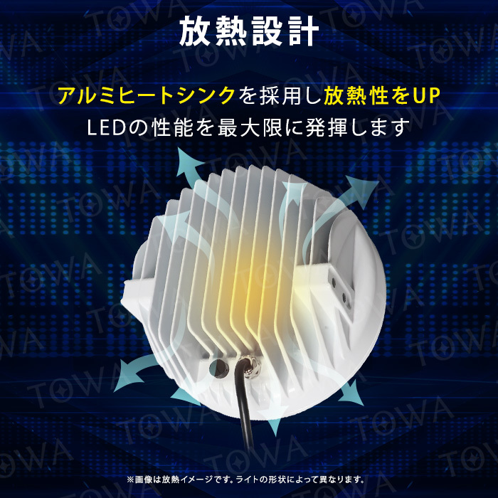 2個】丸型 漁船 LEDワークライト 白ボデイー 510W led作業灯 2個】丸型 漁船 LEDワークライト 白ボデイー 510W led作業灯