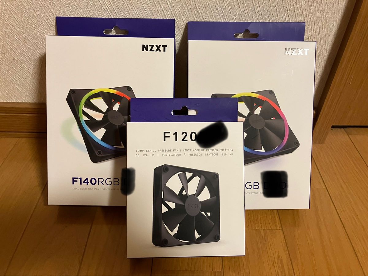 NZXT H5 Elite 付属　全面F140RGB 2個　底面F120 Q Case Version）1個　セット　未使用に近い