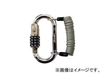 2輪 TNK工業 ワイヤー付ヘルメットロック カラビナ シルバー ZW-SI JAN：4984679807015_画像1