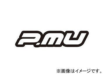 プロジェクトミュー 「P.MU」 ヌキ文字ステッカー ブラック 30×130mm ST-PMU01B_画像1