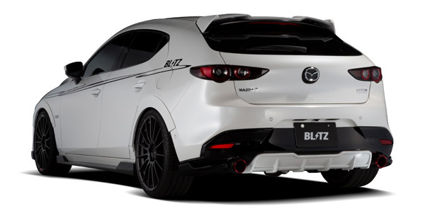 ブリッツ/BLITZ エアロスピードRコンセプト リアサイドスポイラー 未塗装 60387 マツダ MAZDA3 FASTBACK_画像2