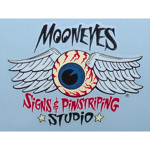 9cm×12cm ステッカー ムーンアイズ moon eyes mooneyes Signs & Pinstriping シール デカール 抜きデカール S & P STUDIO_画像3