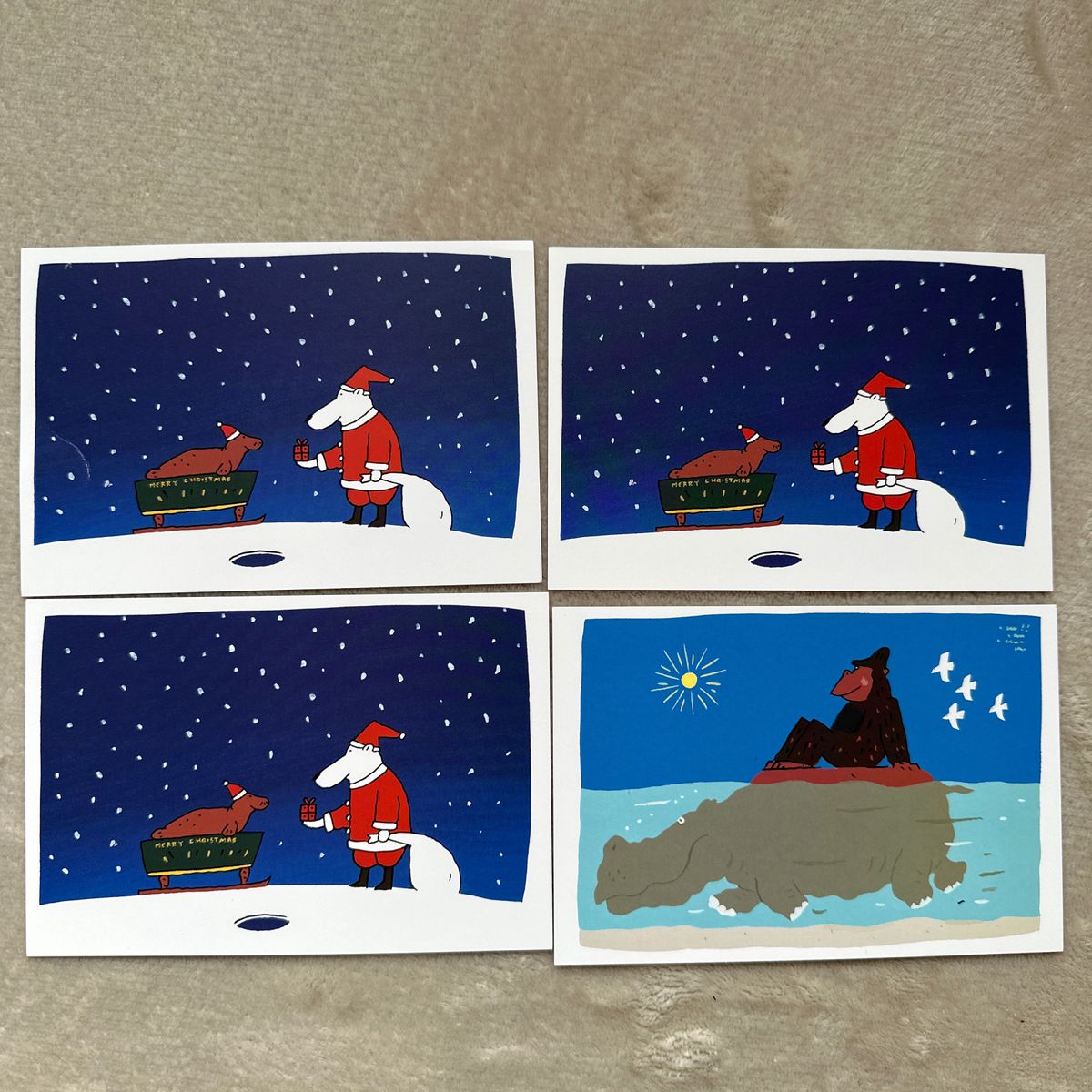 高畠純　ポストカード　クリスマスカード　かわいい　ハガキ　葉書　はがき　インテリア 絵葉書 ポストカード 絵 作 物