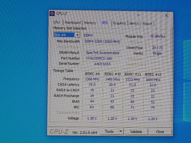 メモリ デスクトップパソコン用 CFD DDR4-3200 PC4-25600 16GBx2枚 合計32GB 起動確認済みです W4U3200CS-16G_画像4