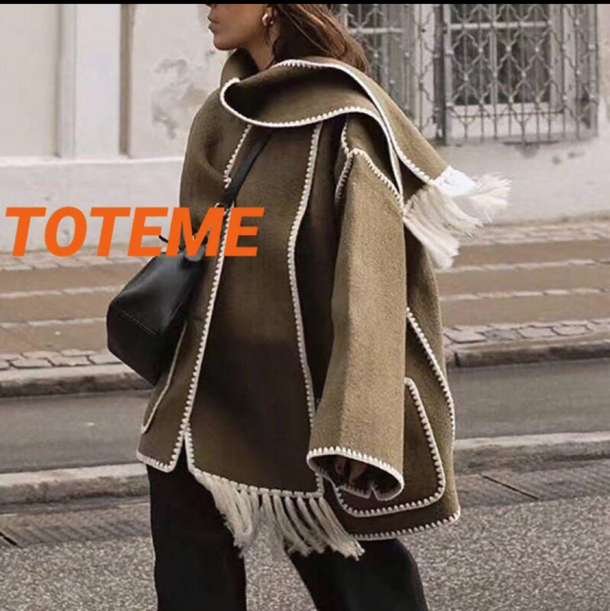 ★TOTEME★トーテム正規23秋冬新作マフラー付きコール/送料無料