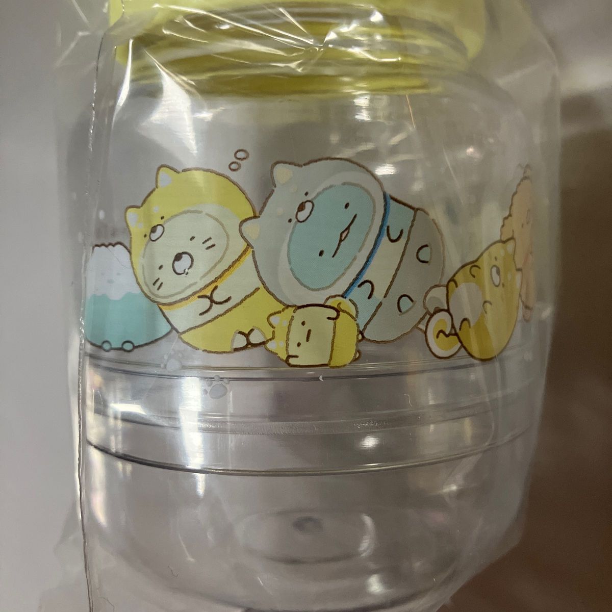 新品未開封 2個セット すみっコぐらし こいぬといぬごっこ 哺乳瓶型小物入れ かわいい 硬いプラスチック製 赤ちゃんベビーイラスト