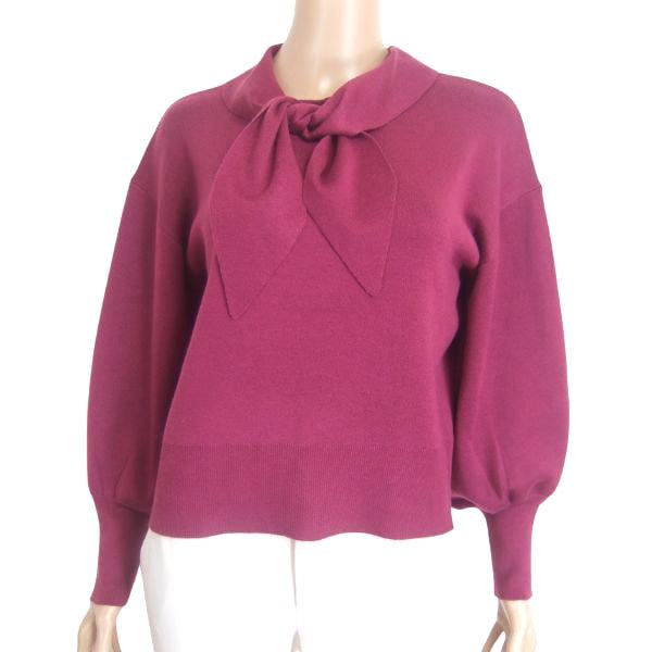  как новый / Le souk LE SOUK вязаный свитер маленький размер надпись S 7 номер соответствует mazenda Pink Lady -s осень-зима tops длинный рукав простой 