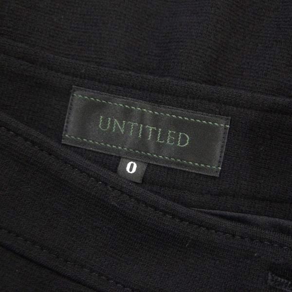  beautiful goods / Untitled UNTITLED flair skirt pcs shape small inscription 0 number XS S corresponding black black lady's autumn winter bottoms wool cotton simple 