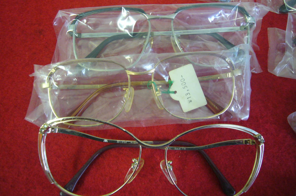 メガネ 伊達眼鏡 フレームのみ 金属フレーム ファッション 小物 メガネフレーム めがね 色々 19点まとめて_画像3