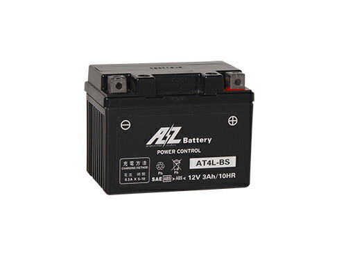 レッツ4パレット バッテリー AZバッテリー AT4L-BS AZ MCバッテリー 液入充電済 AZバッテリー at4l-bs_画像1