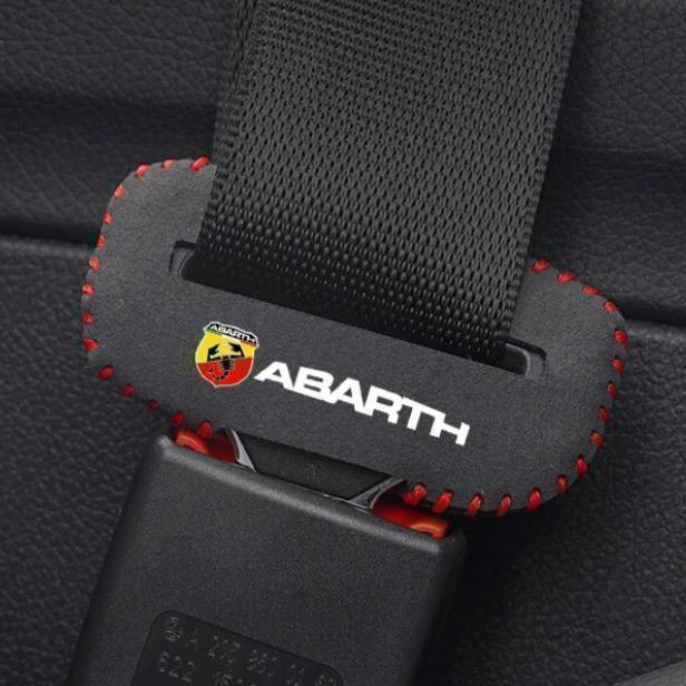 ２枚セット 送料無料 ABARTH シートベルト バックルカバー アバルト アクセサリー グッズ 内装品 アウトビアンキ フィアット FIAT 500 _画像3