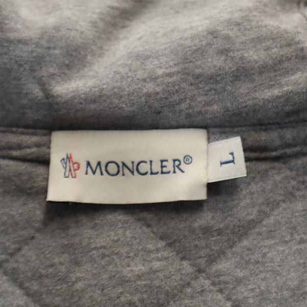 モンクレール スウェット ジップパーカー L グレー MONCLER キルティング 中綿 メンズ 231114_画像9