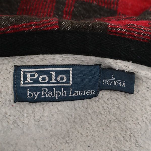 ポロバイラルフローレン ロゴ刺繍 長袖 スウェット ジップパーカー 170 グレー Polo by Ralph Lauren 裏起毛 キッズ 231127_画像7