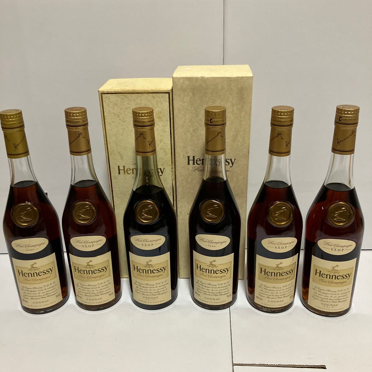 未開栓 HENNESSY COGNAC ヘネシー VSOP スリムボトル 700ml/40% 6本セット 2箱付_画像1