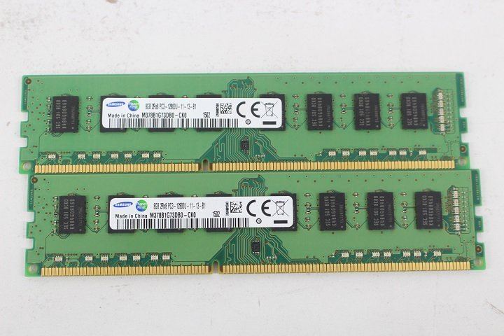 SAMSUNG M378B1G73DB0-CK02 DDR3 PC3-12800U 8GB×2枚☆合計16GB☆メモリ☆_画像1