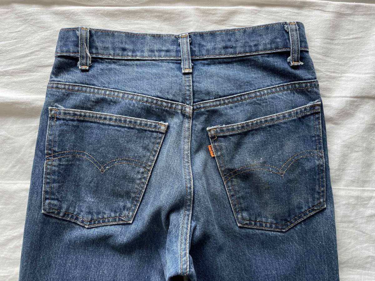 70's USA製 Levi's 646 w29 ボタン刻印8 TALON42 1979年 アメリカ製 リーバイス 646-0217 ベルボトム スモールe オレンジタブ_画像6