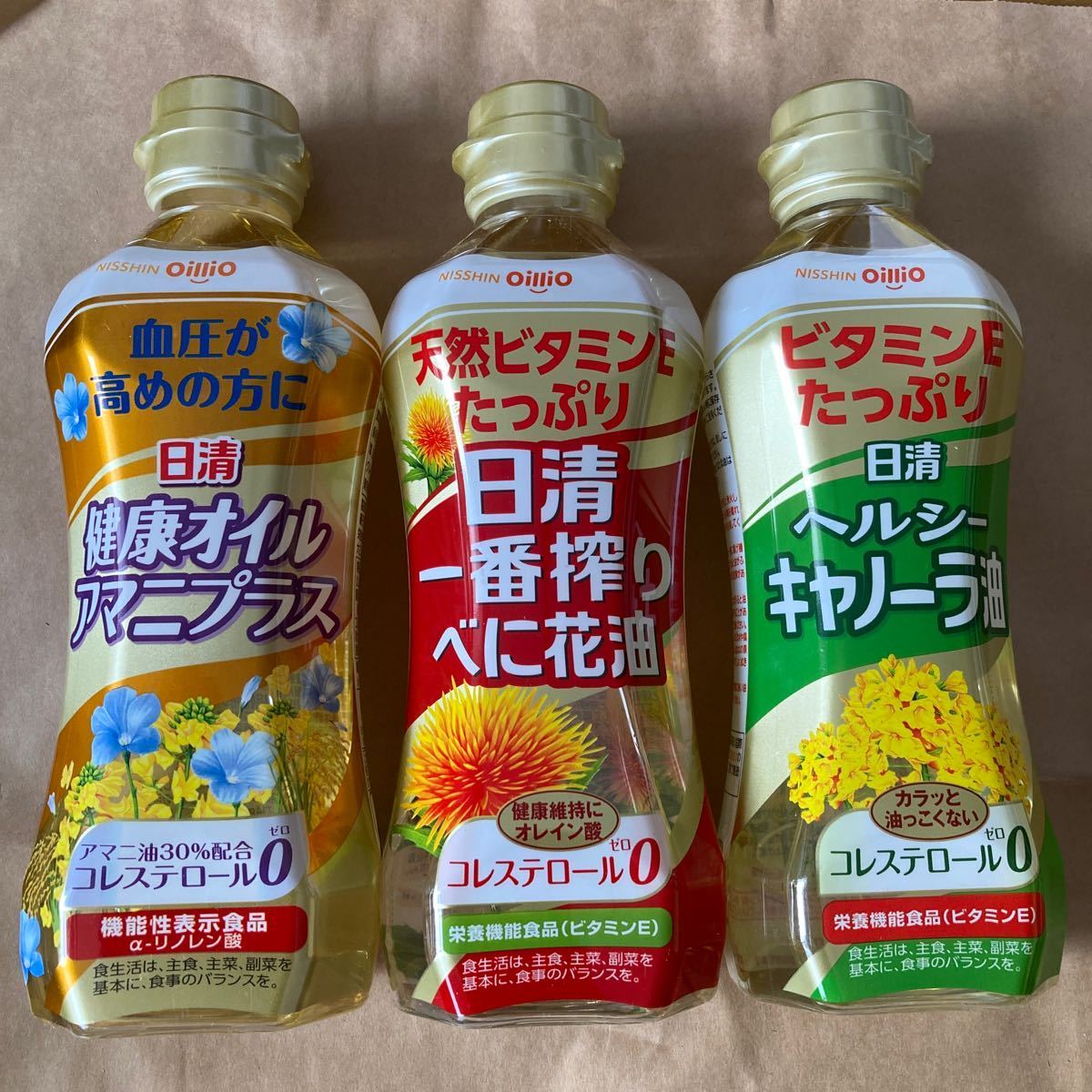 健康オイル　日清オイリオ　食用油 キャノーラ オイル オイリオ 一番搾りべに花油　キャノーラ油　物価高騰　燃料高騰_画像1