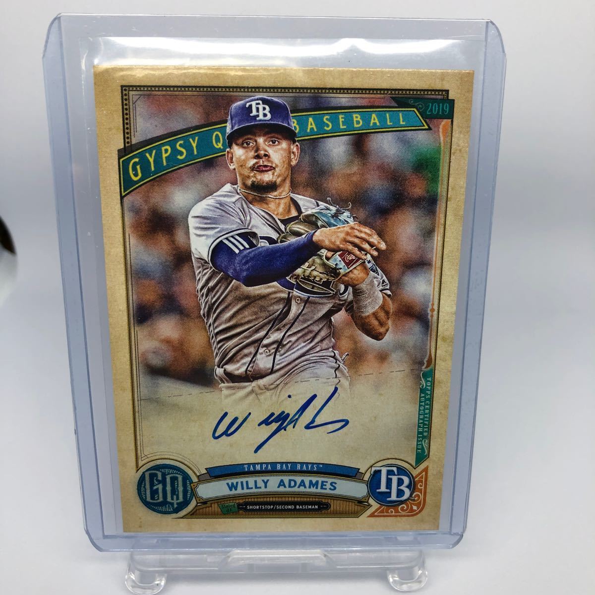 Topps 2019 Gypsy Queen Willy Adames Auto 現Milwaukee Brewers ウィリー・アダメス ミルウォーキー・ブリュワーズ 直筆サイン_画像1
